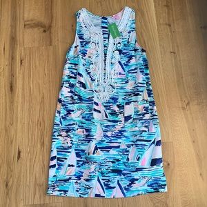 NWT Lilly Pulitzer Pier Pressure Carlotta Stretch Shift Dress 12